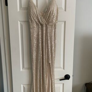 Elegant Gold Sequin Gown